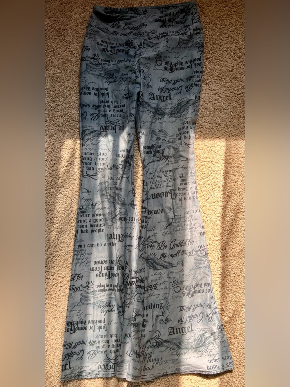 Women's Gray Graphic Palazzo Pants